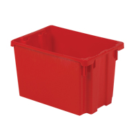 Polylewton Stack-N-Nest&reg; Containers, 12.1" x 19.4" x 12.9", Red Pathway Supply LP