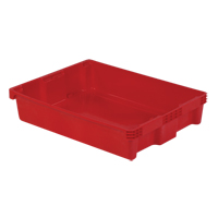 Polylewton Stack-N-Nest&reg; Containers, 6.1" x 29.6" x 22.4", Red Pathway Supply LP
