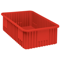 Contenants Divider Box, Plastique, 22,5" la x 17,5" p x 8" h, Rouge Pathway Supply LP