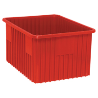 Divider Box&reg; Containers, Plastic, 22.5" W x 17.5" D x 12" H, Red Pathway Supply LP