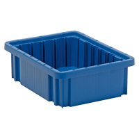 Divider Box&reg; Containers, Plastic, 10.9" W x 8.3" D x 3.5" H, Blue Pathway Supply LP