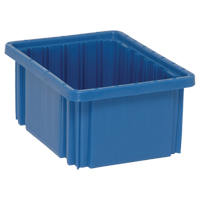 Divider Box&reg; Containers, Plastic, 10.9" W x 8.3" D x 5" H, Blue Pathway Supply LP
