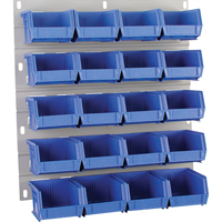 Hanging Panel, 20 Bins, 18" W x 1" D x 19" H Pathway Supply LP