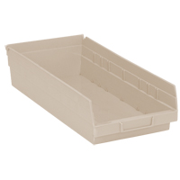 Economy Shelf Bin, 8-3/8" W x 4" H x 17-7/8" D, Ivory Pathway Supply LP