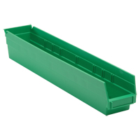 Bac pour &eacute;tag&egrave;re &eacute;conomique, 4-1/8" la, 4" h x 23-5/8" p, Vert Pathway Supply LP