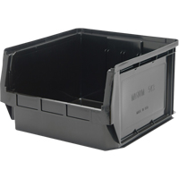 Stacking Container, 18.375" W x 18.375" D x 11.875" H, Black Pathway Supply LP