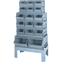 Combinaisons de bacs &agrave; assembler, Cap. 1000 lb, 33-1/2" la x 19 1/2" p x 54-1/4" h, Bleu Pathway Supply LP