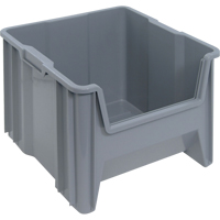 Giant Stacking Containers, 16.5" W x 17.5" D x 12.5" H, Grey Pathway Supply LP