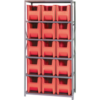 Shelving Unit, Steel, Boltless, 800 lbs. Capacity, 36" W x 75" H x 18" D Pathway Supply LP