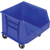 Mobile Bin, 14" H x 16-1/2" W x 18" D, 75 lbs. Capacity, Blue Pathway Supply LP