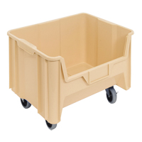 Bac g&eacute;ant mobile empilable, 12-7/16" ha x 19-7/8" la x 15-1/4" p, Capacit&eacute; de 250 lb, Ivoire Pathway Supply LP