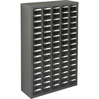 Casiers pour pi&egrave;ces KPC-600, Acier galvanis&eacute;, 75 tiroirs, 23-1/10" x 8-7/10" x 36-9/10", Gris Pathway Supply LP