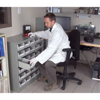 Casier robuste pour pi&egrave;ces KPC-HD, Acier galvanis&eacute;, 30 tiroirs, 34-3/5" x 15-7/10" x 34-3/5", Gris Pathway Supply LP