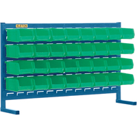 Louvered Rack with Bins, 32 Bins, 36" W x 8-1/4" D x 22" H Pathway Supply LP