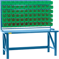 Louvered Rack with Bins, 36 Bins, 72" W x 15" D x 40" H Pathway Supply LP
