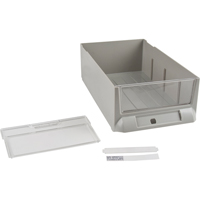 Replacement Drawer for KPC-200 Parts Cabinets, Plastic, 5-3/8" W x 9-13/16" D x 3-3/10" H, Grey Pathway Supply LP