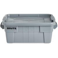 Bac de stockage Brute avec couvercle, 27,88” p x 16,5” la x 10,7" h, Capacit&eacute; 112 lb, Gris Pathway Supply LP
