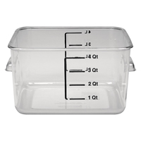 Rubbermaid&reg; Space Saving Square Container, Plastic, 3.8 L Capacity, Clear Pathway Supply LP