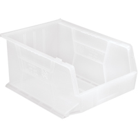 Clear-View Ultra Stack & Hang Bin, 11" W x 8" H x 16" D, Clear Pathway Supply LP