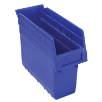 Store-Max Shelf Bins, 4-3/8" W x 8" H x 11-5/8" D, Blue, 44 lbs. Capacity Pathway Supply LP