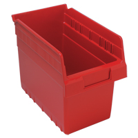Bacs pour &eacute;tag&egrave;re Store-Max, 6-5/8" la x 8" H x 11-5/8" p, Rouge, Capacit&eacute; 44 lb Pathway Supply LP