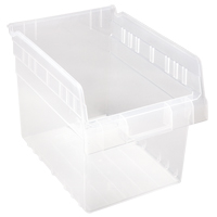 Store-Max Shelf Bins, 8-3/8" W x 8" H x 11-5/8" D, Clear, 44 lbs. Capacity Pathway Supply LP