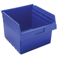 Store-Max Shelf Bins, 11-1/8" W x 8" H x 11-5/8" D, Blue, 44 lbs. Capacity Pathway Supply LP