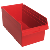Bacs pour &eacute;tag&egrave;re Store-Max, 11-1/8" la x 8" H x 17-7/8" p, Rouge, Capacit&eacute; 56 lb Pathway Supply LP