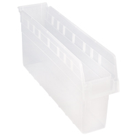 Store-Max Shelf Bins, 4-3/8" W x 8" H x 23-5/8" D, Clear, 68 lbs. Capacity Pathway Supply LP