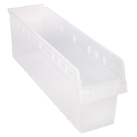Store-Max Shelf Bins, 6-5/8" W x 8" H x 23-5/8" D, Clear, 68 lbs. Capacity Pathway Supply LP