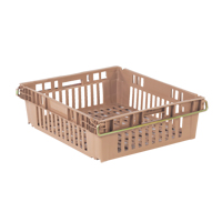 Contenant en plastique empilable Stack-N-Nest pour l'agriculture, 20,3" x 24" x 6,8", Beige Pathway Supply LP