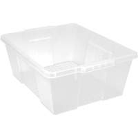 Plastic Latch Container, 15.875" W x 21" D x 7.75" H, Clear Pathway Supply LP