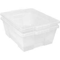 Plastic Latch Container, 15.875" W x 21" D x 7.75" H, Clear Pathway Supply LP