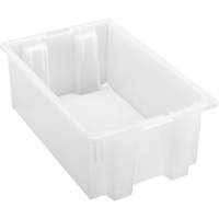 Heavy-Duty Stack & Nest Tote, 6" x 11" x 18", Clear Pathway Supply LP