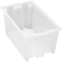 Heavy-Duty Stack & Nest Tote, 9" x 11" x 18", Clear Pathway Supply LP