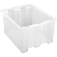 Heavy-Duty Stack & Nest Tote, 10" x 15.5" x 19.5", Clear Pathway Supply LP