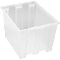 Heavy-Duty Stack & Nest Tote, 13" x 15.5" x 19.5", Clear Pathway Supply LP