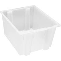 Heavy-Duty Stack & Nest Tote, 13" x 19.5" x 23.5", Clear Pathway Supply LP