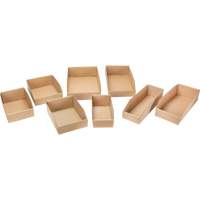Deep Corrugated Parts Bins, 7-3/4" W x 17-1/4" D x 4-1/2" H, Beige Pathway Supply LP