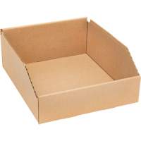 Deep Corrugated Parts Bins, 9-3/4" W x 11-1/4" D x 4-1/2" H, Beige Pathway Supply LP