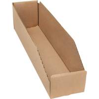 Deep Corrugated Parts Bins, 3-3/4" W x 17-1/4" D x 4-1/2" H, Beige Pathway Supply LP