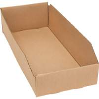 Deep Corrugated Parts Bins, 7-3/4" W x 17-1/4" D x 4-1/2" H, Beige Pathway Supply LP