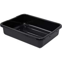 All-Purpose Ribbed-Bottom Storage Tub, 5" H x 15" D x 21" L, Plastic, Black Pathway Supply LP