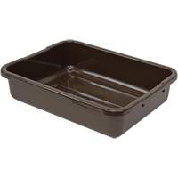 All-Purpose Ribbed-Bottom Storage Tub, 5" H x 15" D x 21" L, Plastic, Brown Pathway Supply LP