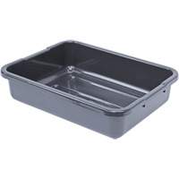 All-Purpose Ribbed-Bottom Storage Tub, 5" H x 15" D x 21" L, Plastic, Grey Pathway Supply LP