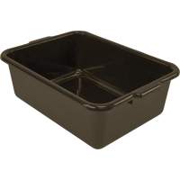 All-Purpose Flat-Bottom Storage Tub, 7" H x 15" D x 21" L, Plastic, Brown Pathway Supply LP