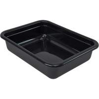 All-Purpose Flat-Bottom Storage Tub, 5" H x 17" D x 22" L, Plastic, Black Pathway Supply LP