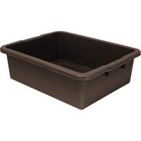 All-Purpose Ribbed-Bottom Storage Tub, 7" H x 17" D x 22" L, Plastic, Brown Pathway Supply LP