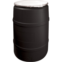 Polyethylene Drums, 55 US gal (45 imp. gal.), Open Top, Black Pathway Supply LP
