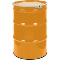 Steel Drums, 55 US gal (45 imp. gal.), Unlined, Orange, Open Top, UN1A2/Y1.5/150, 16 Gauge Pathway Supply LP